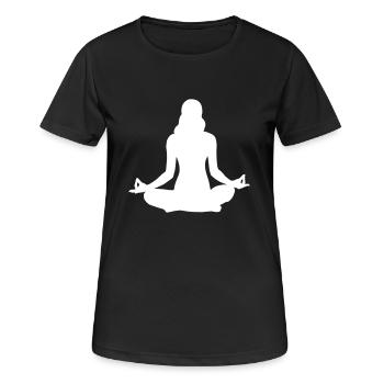Scène de Yoga - T-shirt respirant Femme - noir - Devant - AI Model Female 172 light (172cm)
