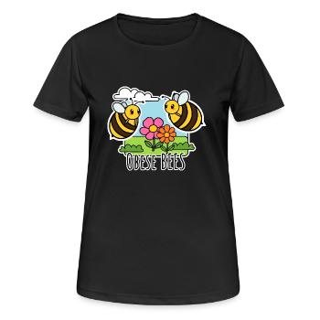 Overweight Bees - Obese Bees - Women's Breathable T-Shirt - black - Front - AI Model Female 172 light (172cm)