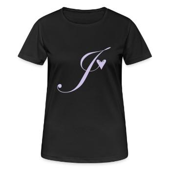 Monogram J Heart Vine - Women's Breathable T-Shirt - black - Front - AI Model Female 172 light (172cm)