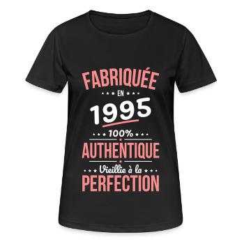 30th Anniversary - Made in 1995 - Women's Breathable T-Shirt - black - Front - AI Model Female 172 light (172cm)