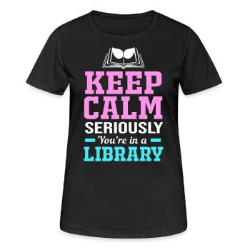 Bibliothèque Livre Rat de bibliothèque Lecture Rat de bibliothèque - T-shirt respirant Femme - noir - Devant - AI Model Female 172 light (172cm)