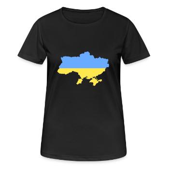 ukraine - T-shirt respirant Femme - noir - Devant - AI Model Female 172 light (172cm)