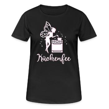 Beste Köchin Mama Oma Küche kochen backen - Frauen T-Shirt atmungsaktiv - Schwarz - Vorne - AI Model Female 172 light (172cm)