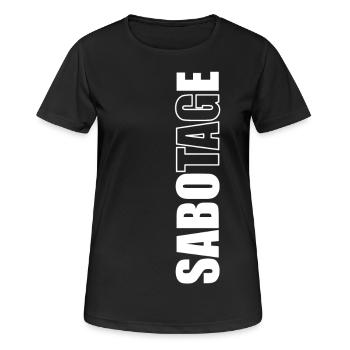 jour de sabotage - T-shirt respirant Femme - noir - Devant - AI Model Female 172 light (172cm)