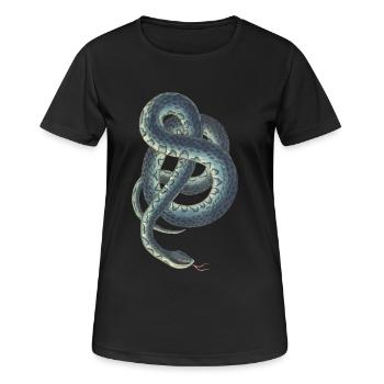 Illustration snake 3066876 2 - Frauen T-Shirt atmungsaktiv - Schwarz - Vorne - AI Model Female 172 light (172cm)