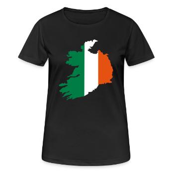 Irland - Frauen T-Shirt atmungsaktiv - Schwarz - Vorne - AI Model Female 172 light (172cm)