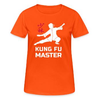 kung fu master - Women's Breathable T-Shirt - neon orange - Front - AI Model Female 172 dark (172cm)