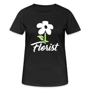 Fleuriste - T-shirt respirant Femme - noir - Devant - AI Model Female 172 light (172cm)