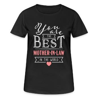 Best mother-in-law Best Mother-in-Law Gift - Women's Breathable T-Shirt - black - Front - AI Model Female 172 light (172cm)