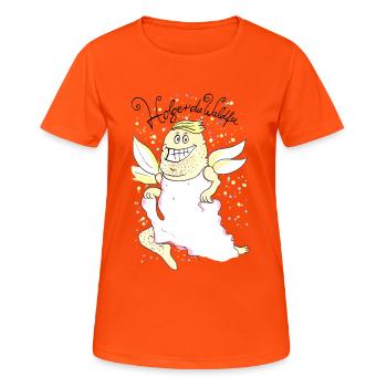Holger la Faldfee - T-shirt respirant Femme - orange néon - Devant - AI Model Female 172 dark (172cm)