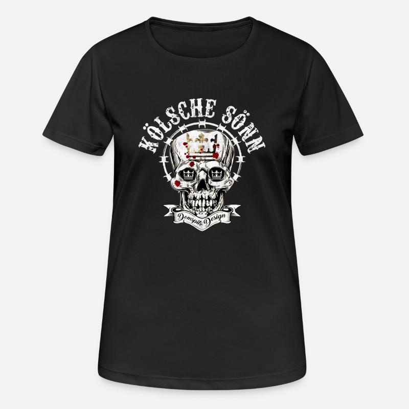 Kölsche Sönn - Frauen T-Shirt atmungsaktiv - Schwarz