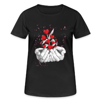 LOVE PLANT - Women's Breathable T-Shirt - black - Front - AI Model Female 172 light (172cm)