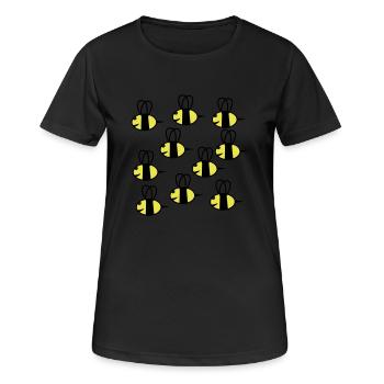 essaim d'abeilles amicales - T-shirt respirant Femme - noir - Devant - AI Model Female 172 light (172cm)