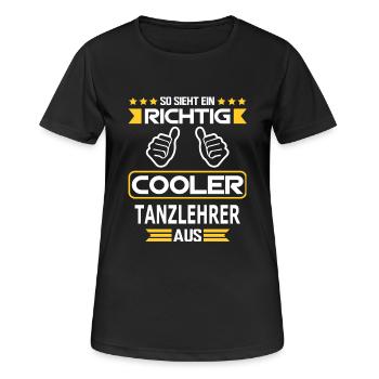 TANZLEHRER - Frauen T-Shirt atmungsaktiv - Schwarz - Vorne - AI Model Female 172 light (172cm)