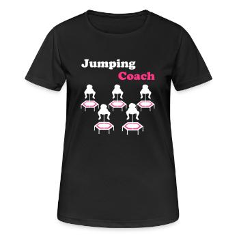 jumping trampoline girl jumping jump gift - Women's Breathable T-Shirt - black - Front - AI Model Female 172 light (172cm)