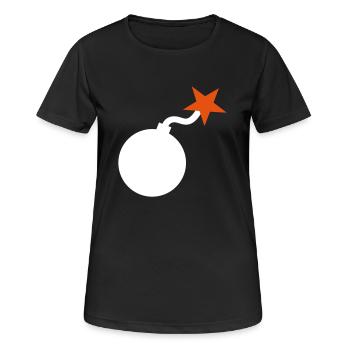 Bombe Dynamit Stern Symbol Form Icon - Frauen T-Shirt atmungsaktiv - Schwarz - Vorne - AI Model Female 172 light (172cm)