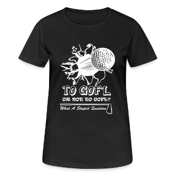 Au golf, pas au golf - T-shirt respirant Femme - noir - Devant - AI Model Female 172 light (172cm)