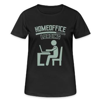 Work Office Home Office Loading - Women's Breathable T-Shirt - black - Front - AI Model Female 172 light (172cm)
