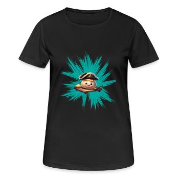 Boulette de levure sur graffiti - T-shirt respirant Femme - noir - Devant - AI Model Female 172 light (172cm)