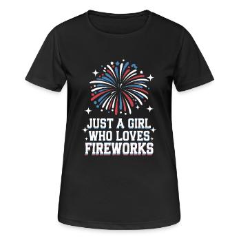 Pyrotechnics Fireworks Pyrotechnics - Women's Breathable T-Shirt - black - Front - AI Model Female 172 light (172cm)