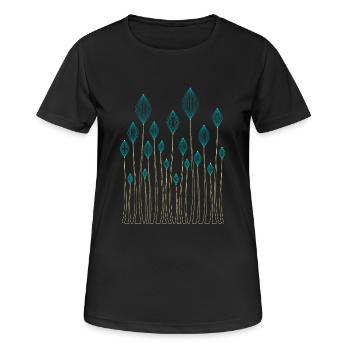 Plantes décoratives - T-shirt respirant Femme - noir - Devant - AI Model Female 172 light (172cm)