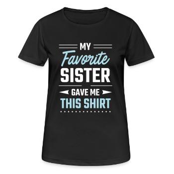 Frère ou sœur Sœur Sœur préférée - T-shirt respirant Femme - noir - Devant - AI Model Female 172 light (172cm)