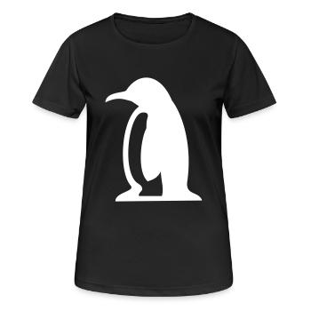 Pinguin Geschenk - Frauen T-Shirt atmungsaktiv - Schwarz - Vorne - AI Model Female 172 light (172cm)