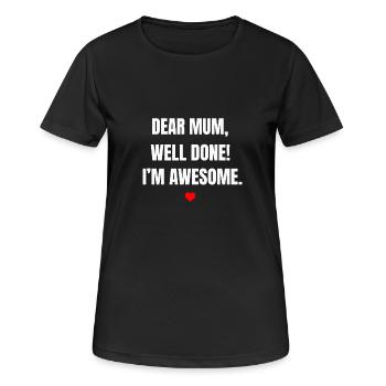 Mother's Day - Women's Breathable T-Shirt - black - Front - AI Model Female 172 light (172cm)