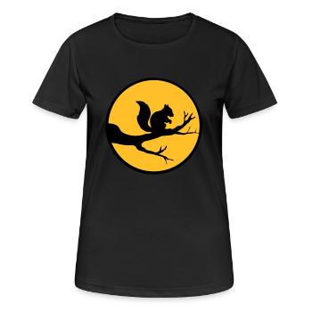 cercle de lune nuit nuit ombre branche noir eichhoe - T-shirt respirant Femme - noir - Devant - AI Model Female 172 light (172cm)