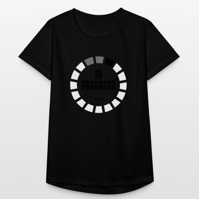 in progress loading zeichen ring kreis lade wird a Frauen T-Shirt atmungsaktiv