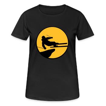 jump jump stunt trick cliff high fli - Women's Breathable T-Shirt - black - Front - AI Model Female 172 light (172cm)