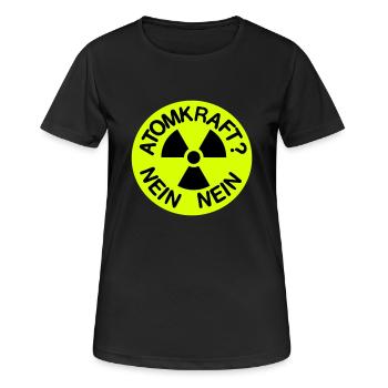 L'énergie nucléaire Non Non Merci - T-shirt respirant Femme - noir - Devant - AI Model Female 172 light (172cm)