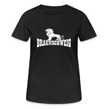 Braunschweig - Frauen T-Shirt atmungsaktiv - Schwarz - Vorne - AI Model Female 172 light (172cm)