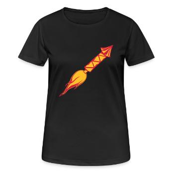 les flammes brûlent chaud rapide ra - T-shirt respirant Femme - noir - Devant - AI Model Female 172 light (172cm)