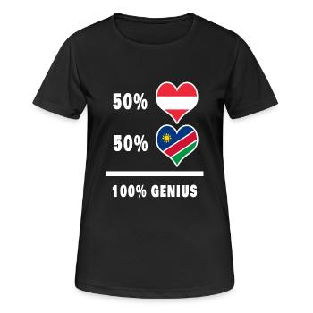 Austria and Namibia brilliant / Gift - Women's Breathable T-Shirt - black - Front - AI Model Female 172 light (172cm)