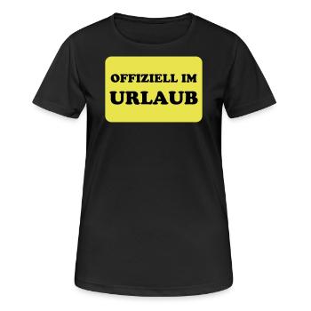 Urlaub - Frauen T-Shirt atmungsaktiv - Schwarz - Vorne - AI Model Female 172 light (172cm)