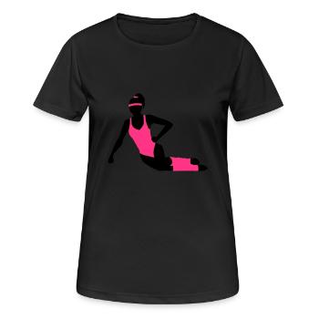 Aérobic - T-shirt respirant Femme - noir - Devant - AI Model Female 172 light (172cm)