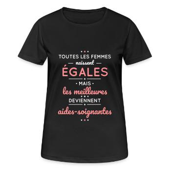 Femmes égales meilleures aides-soignantes - T-shirt respirant Femme - noir - Devant - AI Model Female 172 light (172cm)