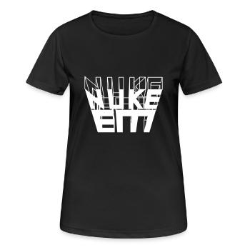 Nuke Em 3D Text - Frauen T-Shirt atmungsaktiv - Schwarz - Vorne - AI Model Female 172 light (172cm)