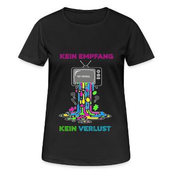 Télévision allemande - Pas de réception, pas de perte - T-shirt respirant Femme - noir - Devant - AI Model Female 172 light (172cm)