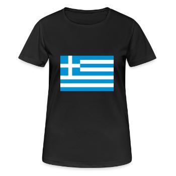 Greece - T-shirt respirant Femme - noir - Devant - AI Model Female 172 light (172cm)