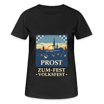 Bayrische Volksfest - Frauen T-Shirt atmungsaktiv - Schwarz - Vorne - AI Model Female 172 light (172cm)