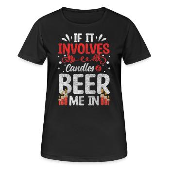 Candles Hobby Decoration Wax - Women's Breathable T-Shirt - black - Front - AI Model Female 172 light (172cm)