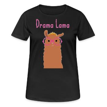 Drama Llama Princess Cool Animals Girls Women - Women's Breathable T-Shirt - black - Front - AI Model Female 172 light (172cm)