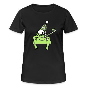 cadre de texte écrire mur anniversaire seul - T-shirt respirant Femme - noir - Devant - AI Model Female 172 light (172cm)