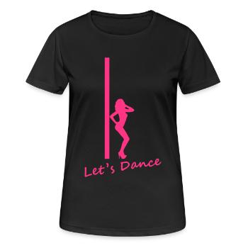 Pole Dance - Frauen T-Shirt atmungsaktiv - Schwarz - Vorne - AI Model Female 172 light (172cm)