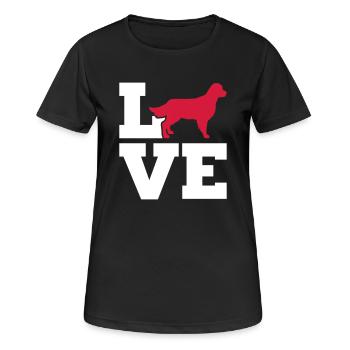Golden Retriever - T-shirt respirant Femme - noir - Devant - AI Model Female 172 light (172cm)