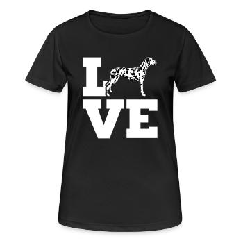 Dalmatien - T-shirt respirant Femme - noir - Devant - AI Model Female 172 light (172cm)