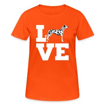 Dalmatien - T-shirt respirant Femme - orange néon - Devant - AI Model Female 172 dark (172cm)