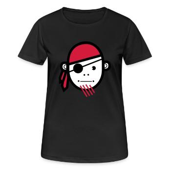 Pirate - T-shirt respirant Femme - noir - Devant - AI Model Female 172 light (172cm)